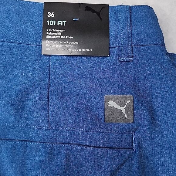 077 NWT PUMA 101 Solid 9" Golf Shorts Size 36 - Picture 4 of 9